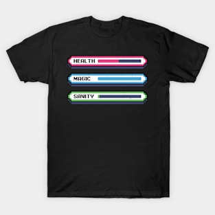 Video Game Sanity Bar - Funny RPG Stats T-Shirt